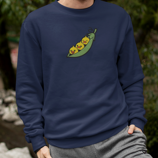 Peapod Embroidered Unisex Garment-Dyed Sweatshirt