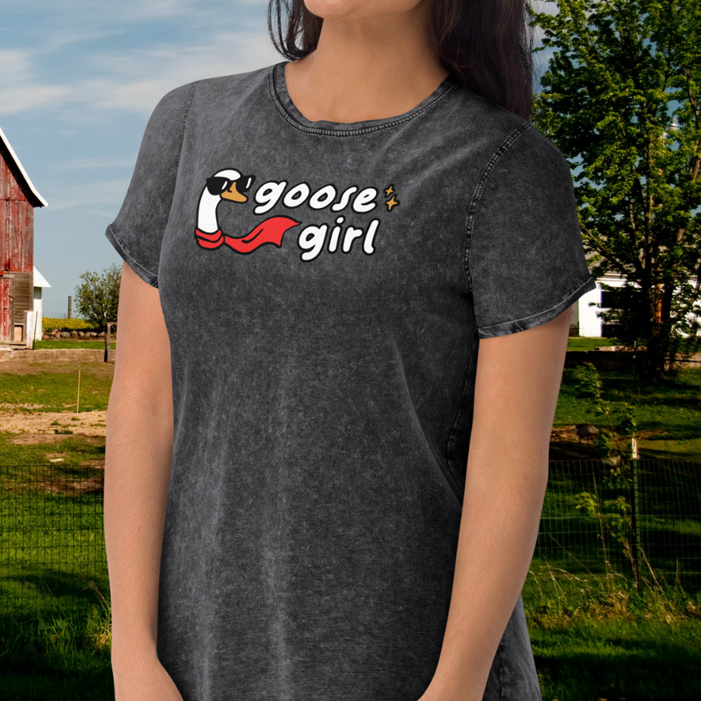 Goose Girl Unisex Denim T-ShirT