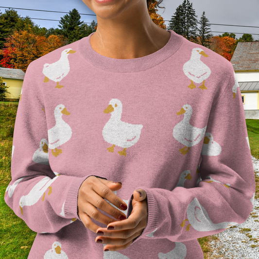 Oatmeal And Omelette Knitted Crew Neck Sweater