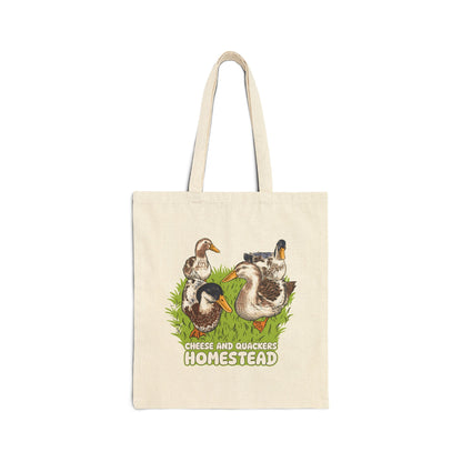 Cheese & Quackers Homestead Group Cotton Canvas Tote Ba