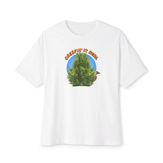 Creepin' It Real Peeking Peanut Unisex Oversized Boxy Tee