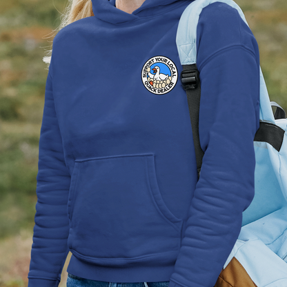 Support Your Local Quack Dealer Embroidered Unisex Oversized Hoodie