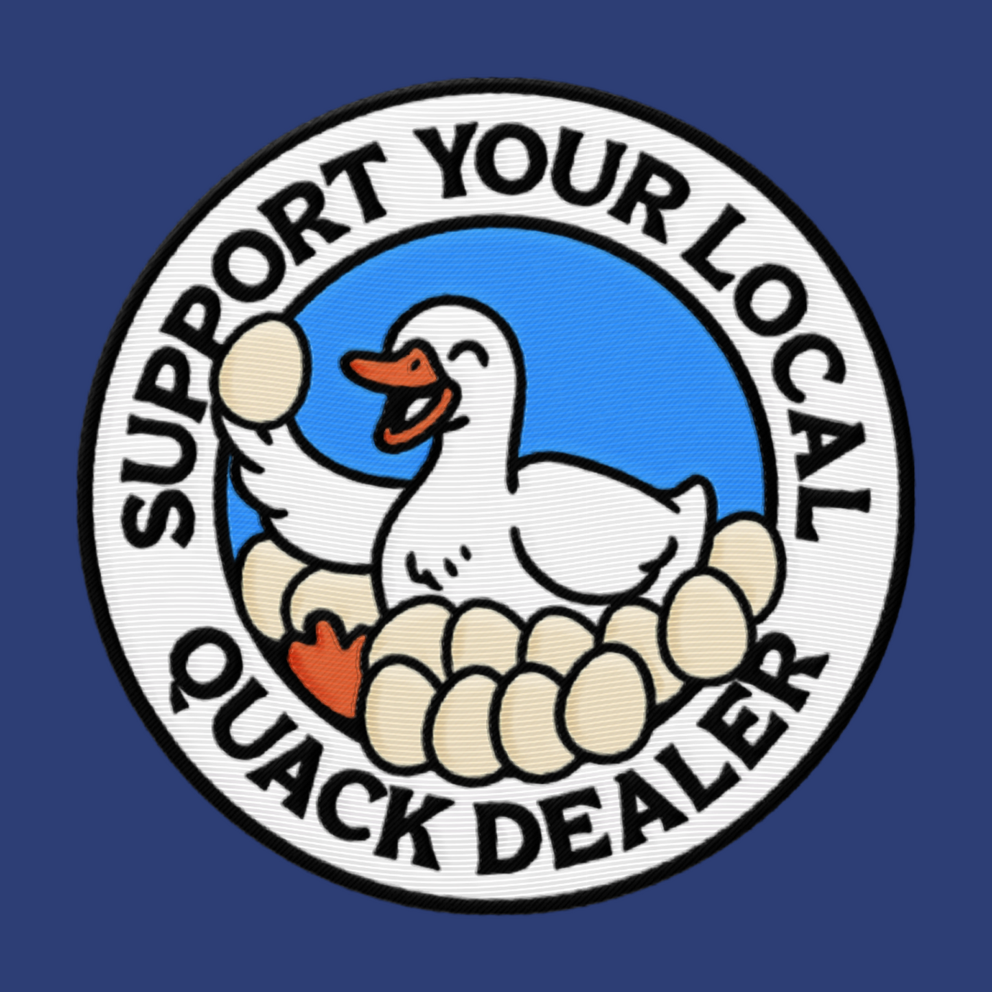 Support Your Local Quack Dealer Embroidered Unisex Oversized Hoodie