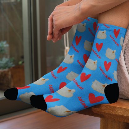 Oatmeal Love Sublimated Crew Socks