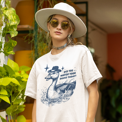 Did You Water Your Ducks Today? Unisex Oversized Boxy Tee