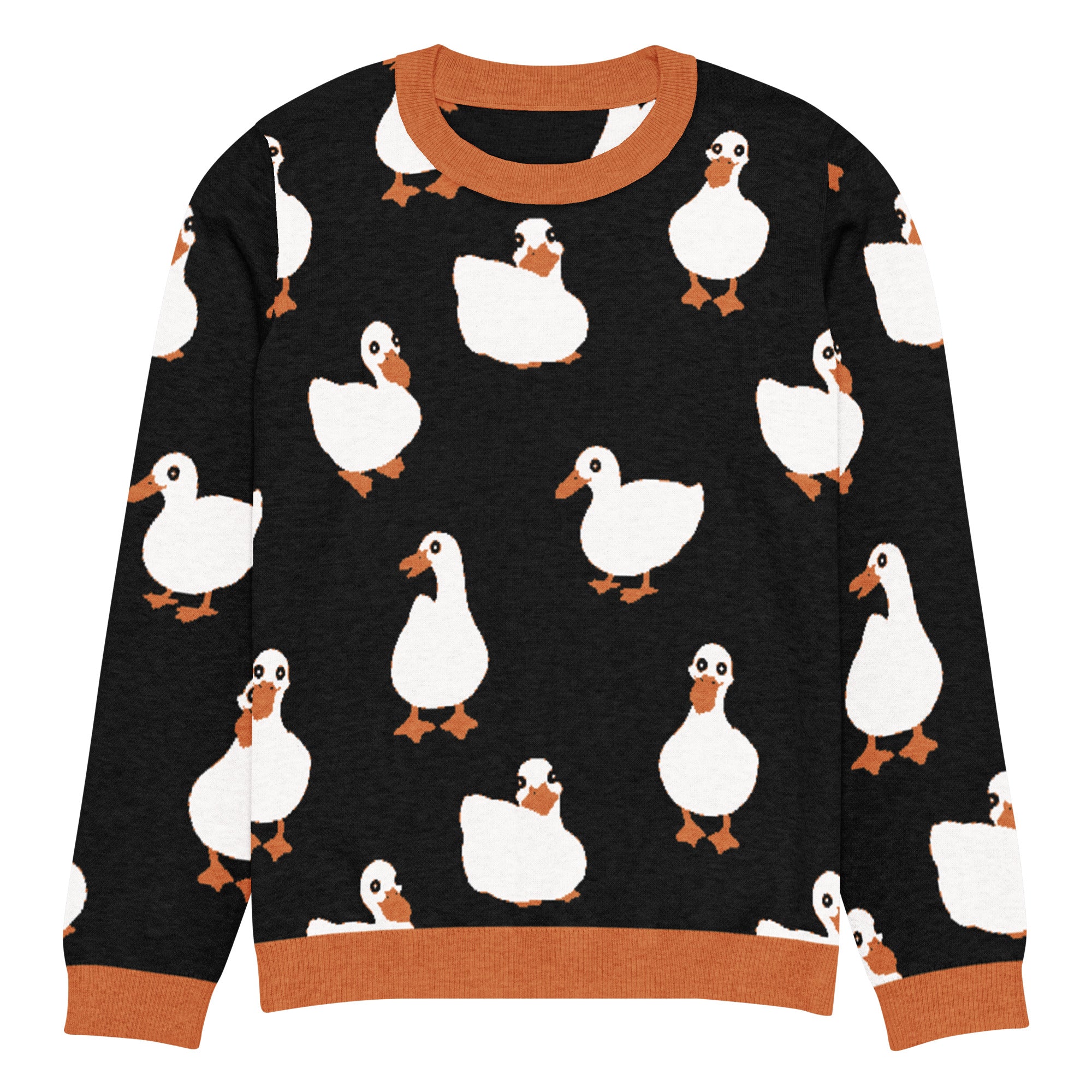 Day In The Life Of A Cute Duck Knitted Crew Neck Sweater – CHEESE