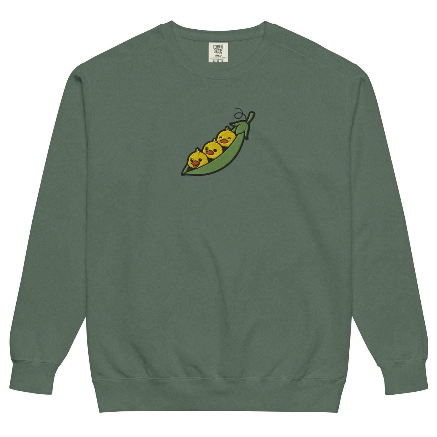 Peapod Embroidered Unisex Garment-Dyed Sweatshirt