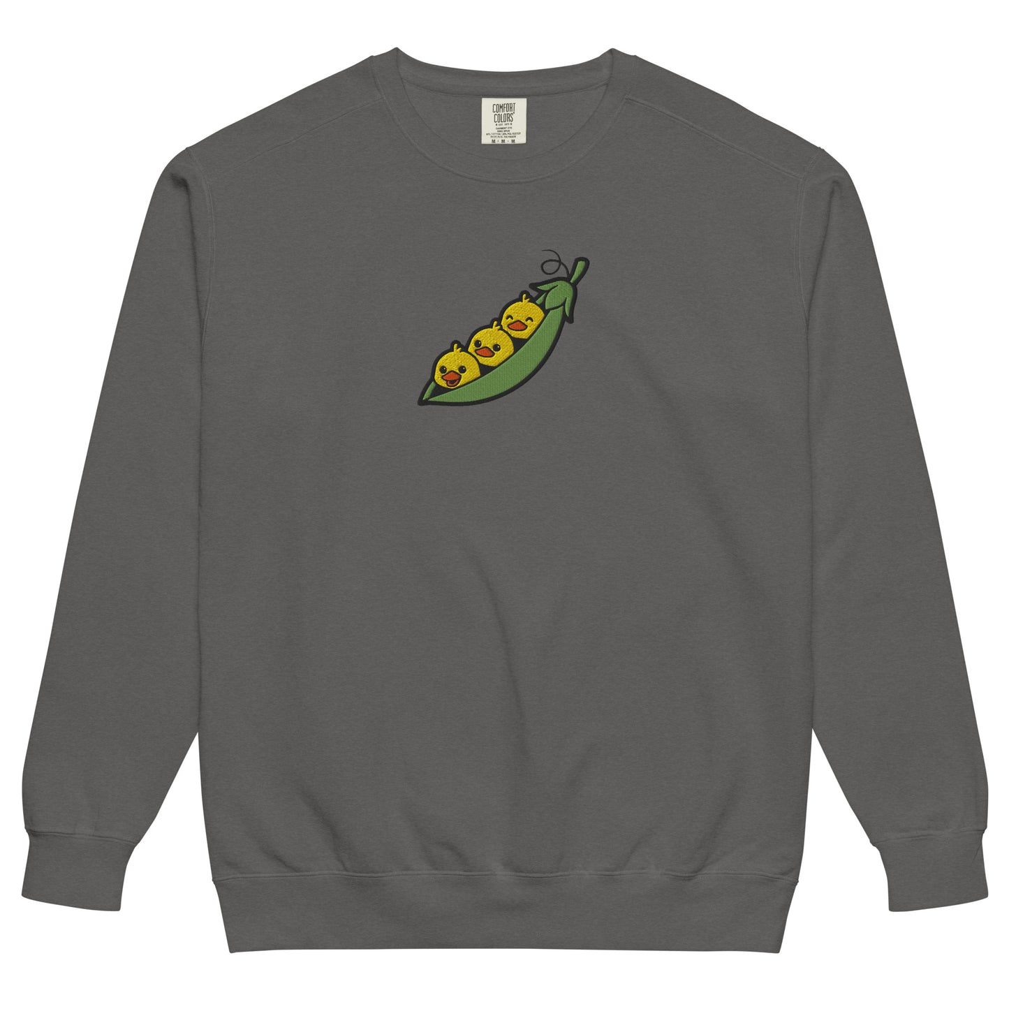 Peapod Embroidered Unisex Garment-Dyed Sweatshirt