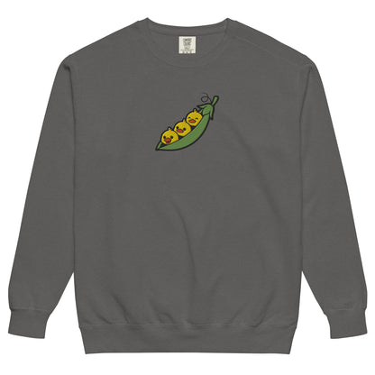 Peapod Embroidered Unisex Garment-Dyed Sweatshirt