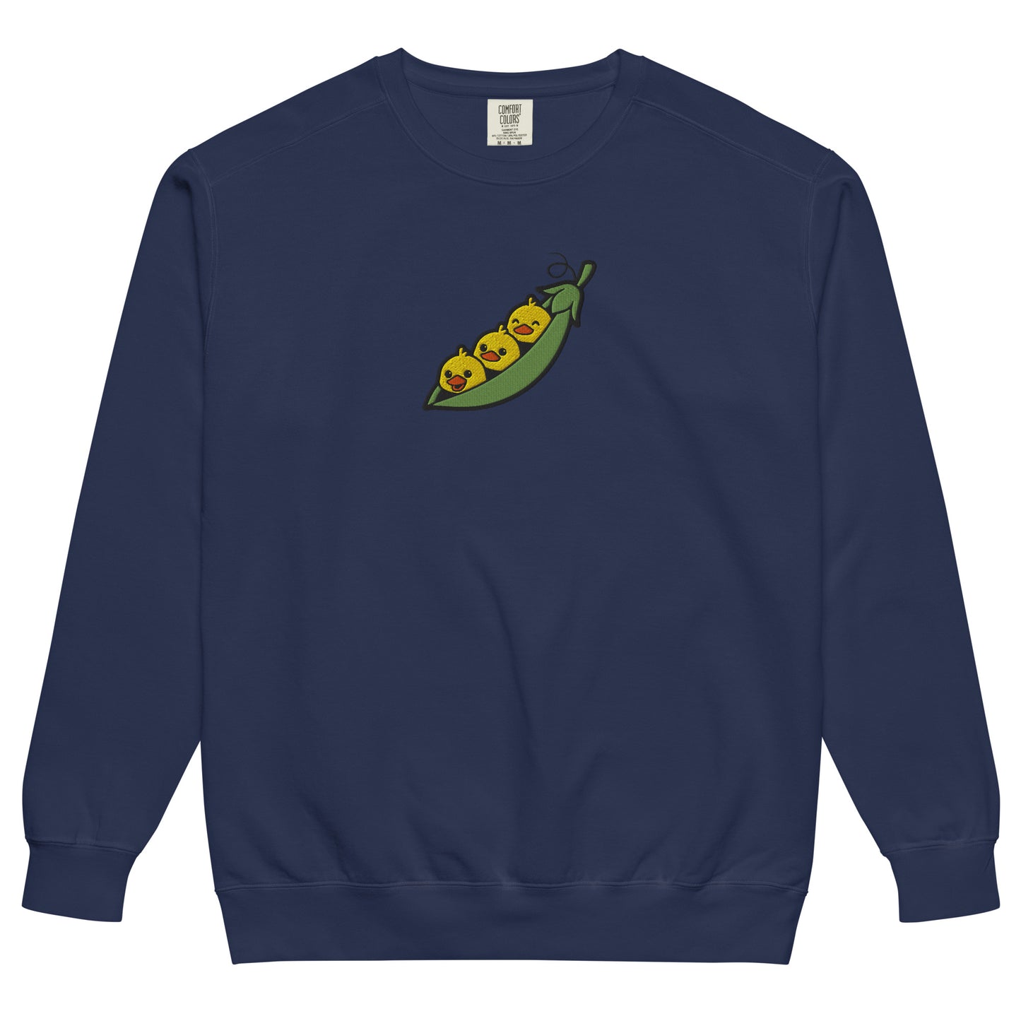 Peapod Embroidered Unisex Garment-Dyed Sweatshirt
