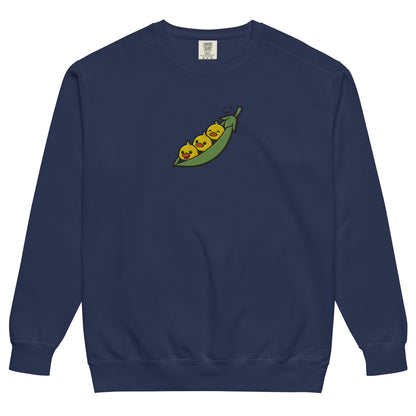 Peapod Embroidered Unisex Garment-Dyed Sweatshirt